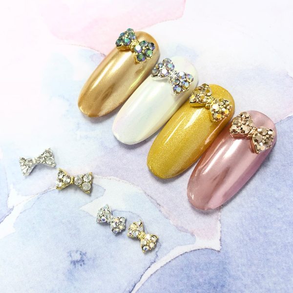 Princess Bow   Swarovski Charm   Gold   Metallic Sunshine For Discount - Image 2