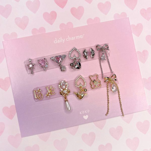 Lovely Bow Dangle   Zircon Charm   Gold on Sale - Image 2