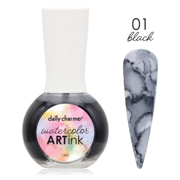 Daily Charme Watercolor Art Ink   01 Black Sale