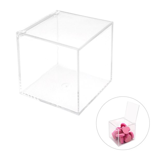 Clear Acrylic Storage Box with Hinged Lid Cheap