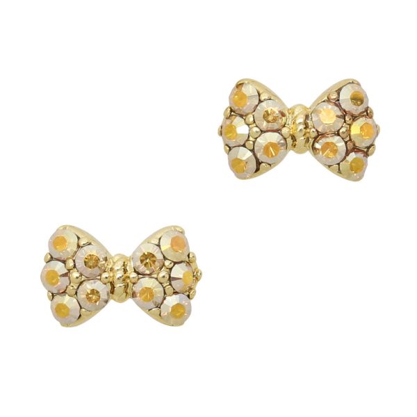 Princess Bow   Swarovski Charm   Gold   Metallic Sunshine For Discount