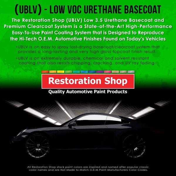 Viper Yellow - LOW VOC Urethane Basecoat Auto Paint - Gallon Paint Color Only - Professional High Gloss Automotive, Car, Truck Refinish Coating Discount - Image 3